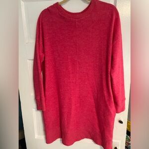 Hot Pink Barbie knit long sleeve dress. Looks much better on than on hanger.